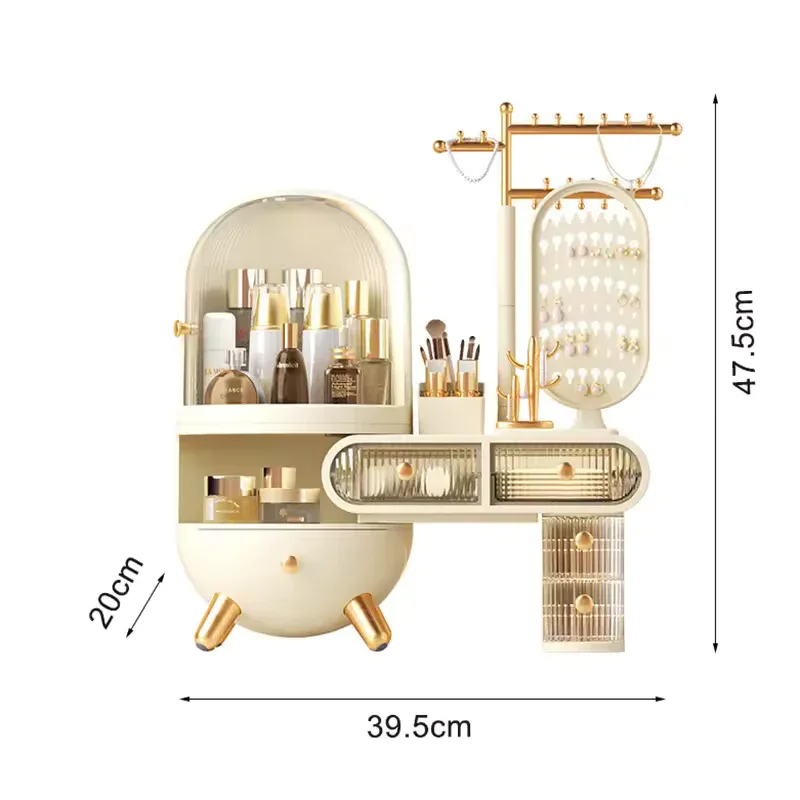 Dustproof Jewelry Storage Box with Drawers - Clarify.pk