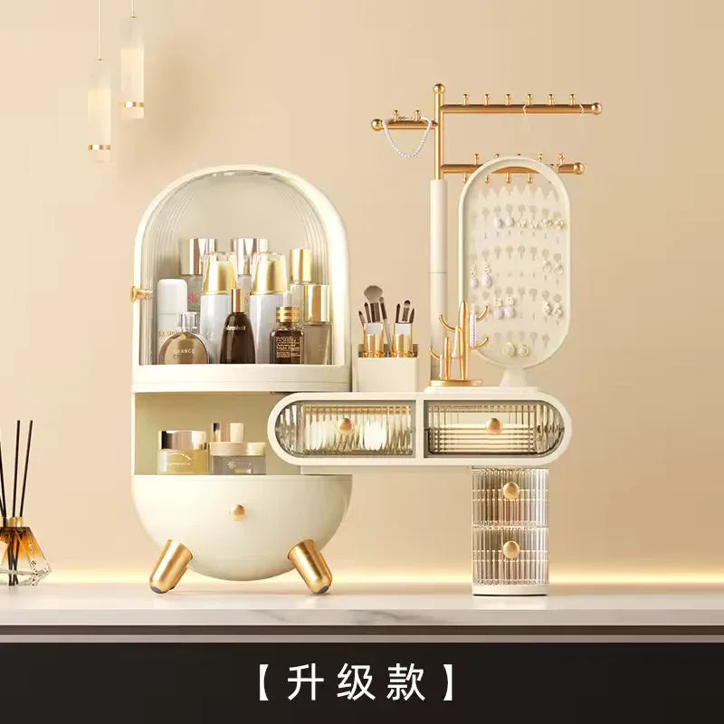 Dustproof Jewelry Storage Box with Drawers