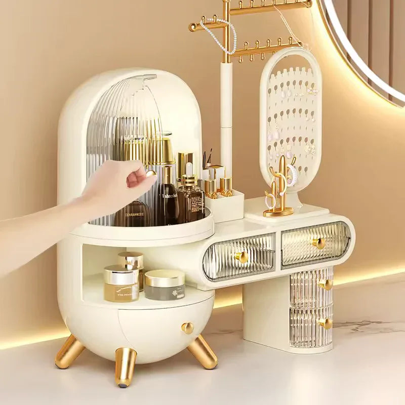 Dustproof Jewelry Storage Box with Drawers