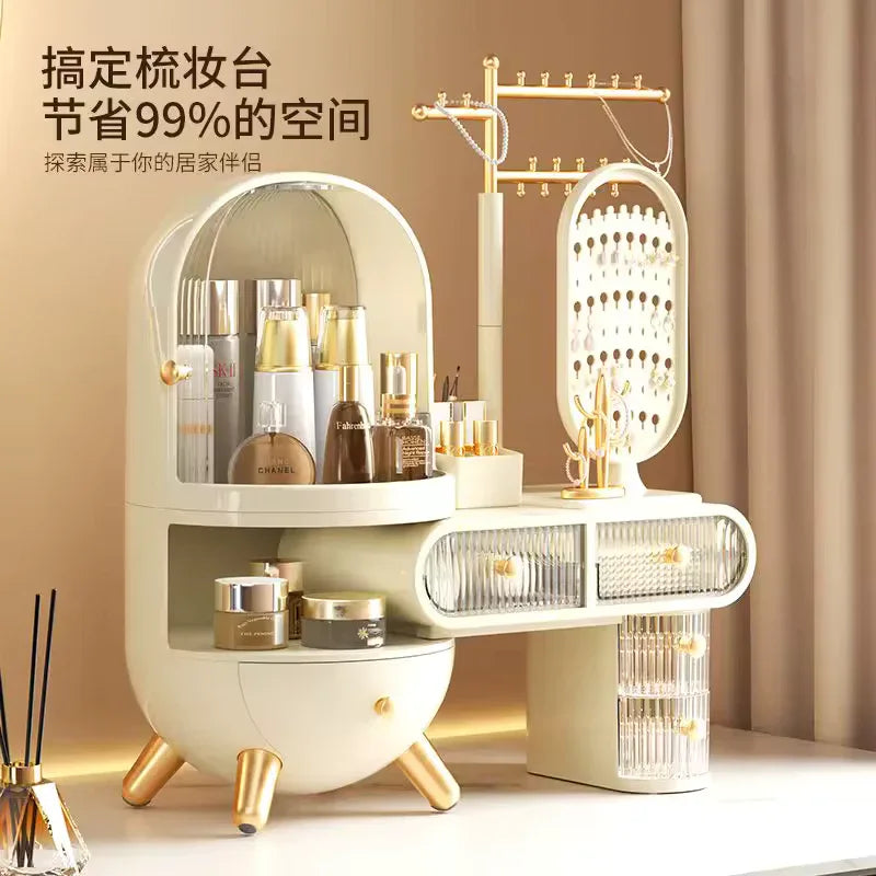 Dustproof Jewelry Storage Box with Drawers