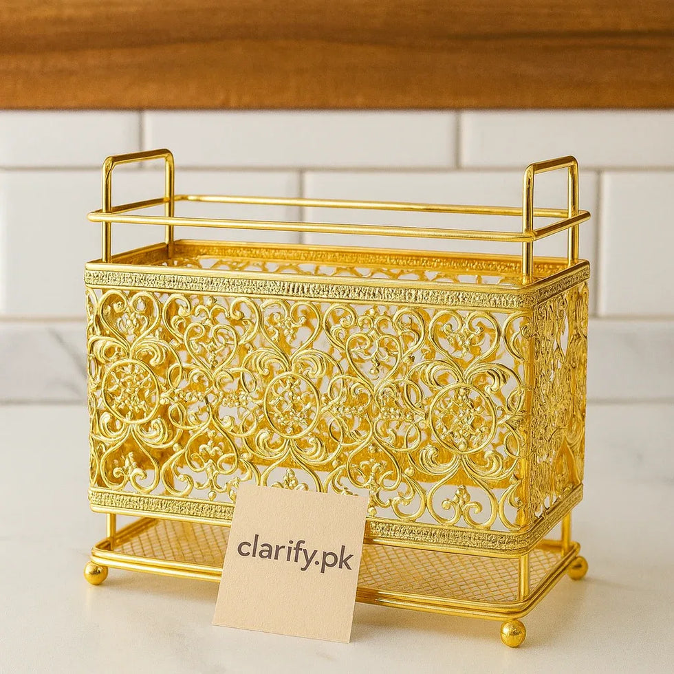 Stainless Steel Cutlery Holder – Kitchen Organizer - Clarify.pk