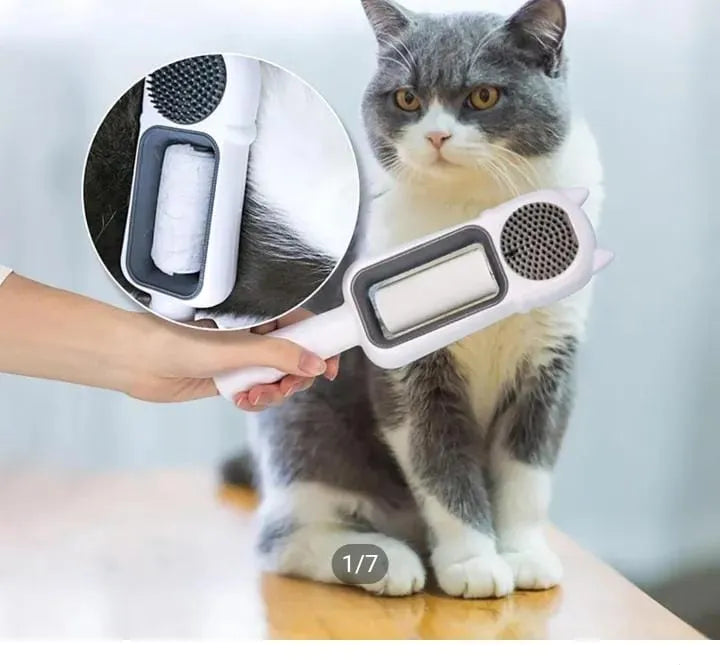 PurrGroom 4-in-1 Multifunctional Silicone Pet Grooming & Cleaning Brush