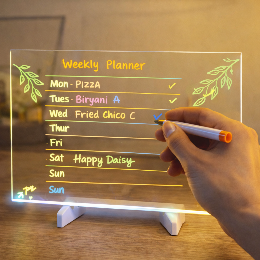 Kids LED Glow Pad – 30 x 20 Neon Drawing Tablet with Stand AJF