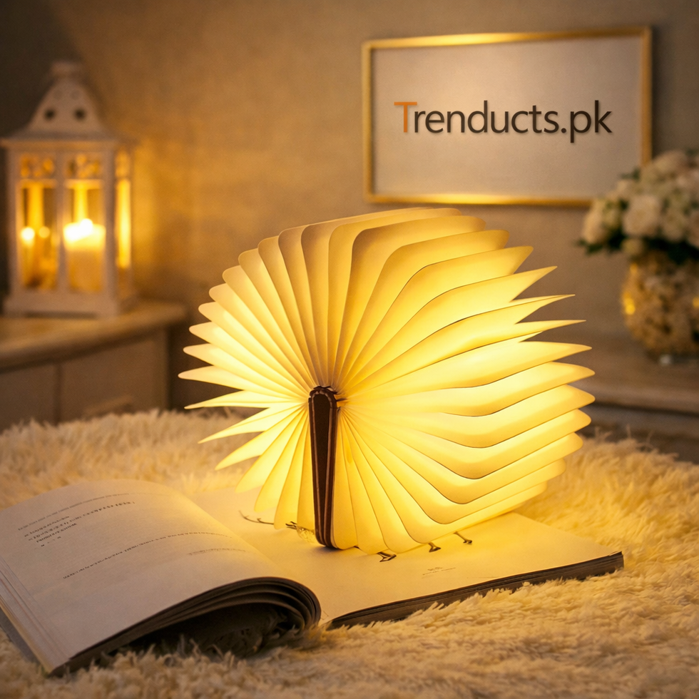 3D Folding Book Lamp – Creative LED Wooden Night Light