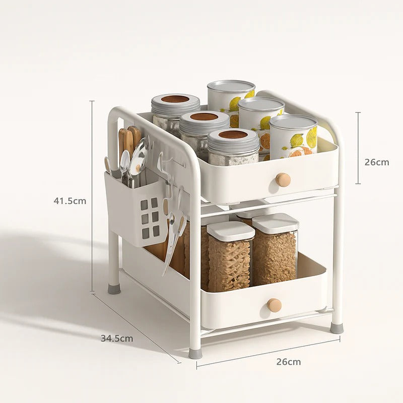 Binca Two-Tier Kitchen Countertop Organizer – Multi-Functional Storage Rack