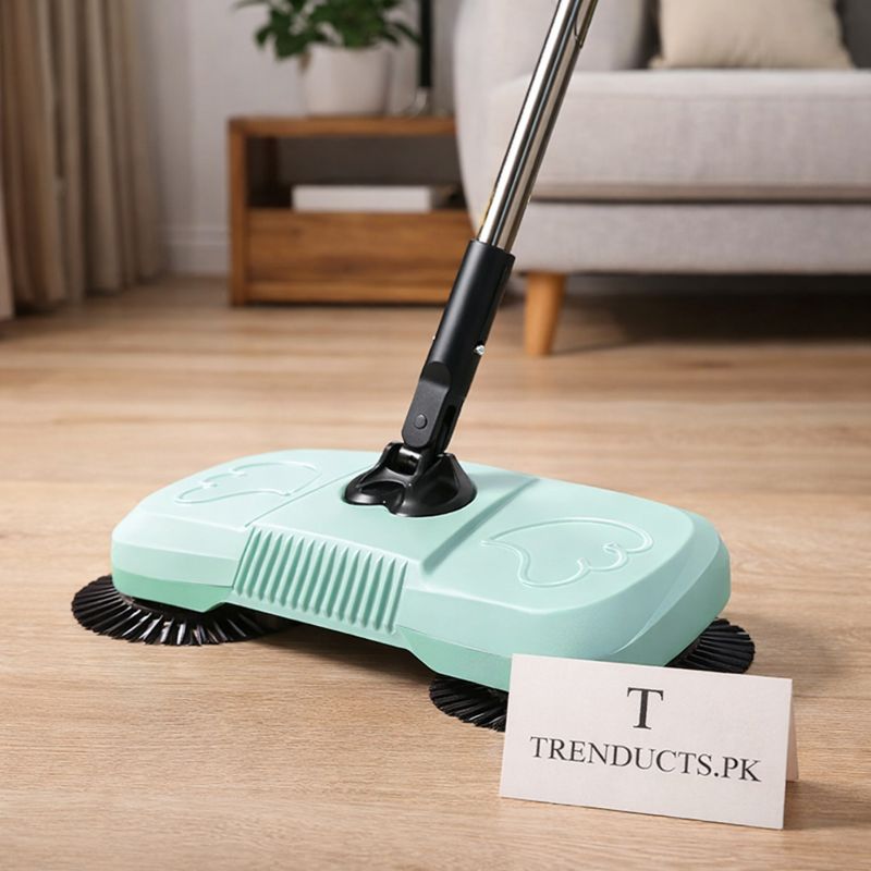 3-in-1 Hand Push Sweeper Magic Broom - Manual Floor Sweeper & Mop - Trenducts.pk