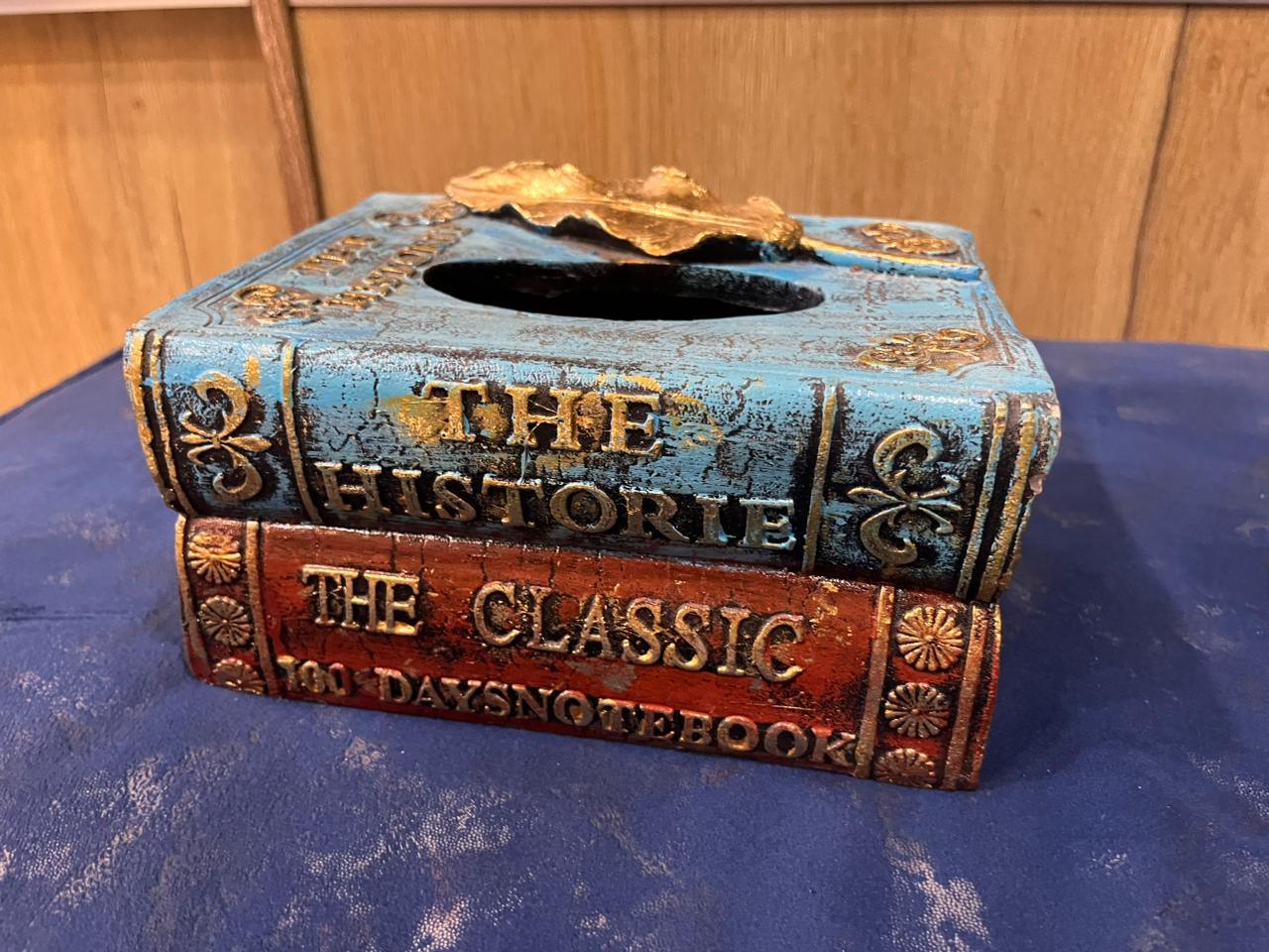 Vintage Book-Style Tissue Box Case – Elegant Home Decor - Clarify.pk