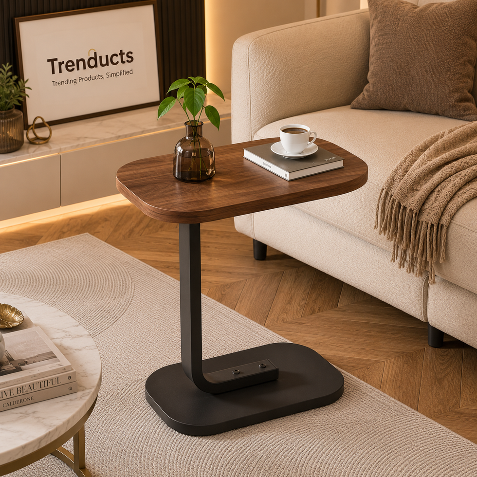 Wooden Sliding Table - Smart Space-Saving Side Table