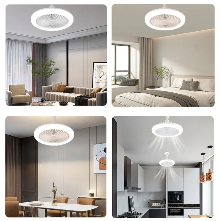 LED Ceiling Fan with Remote Control & Dimmable Light