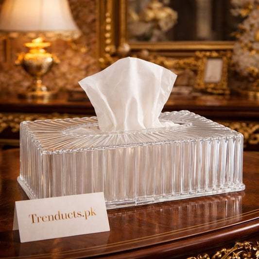 Luxury Transparent Plastic Tissue Box – Table Décor ZZ