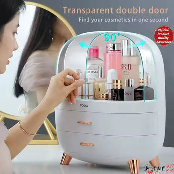 Dustproof Waterproof Makeup Organizer Box - Clarify.pk