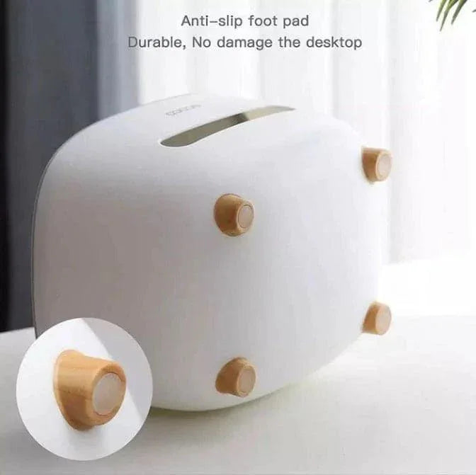 Ecoco Tissue Box Holder with Organizer Tray