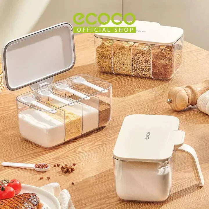 Ecoco 4-in-1 سیزننگ باکس – مسالا اور مصالحہ جات کا منتظم