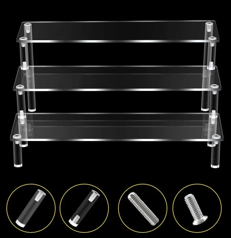 3-Tier Acrylic Display Stand – Premium Multi-Level Organizer