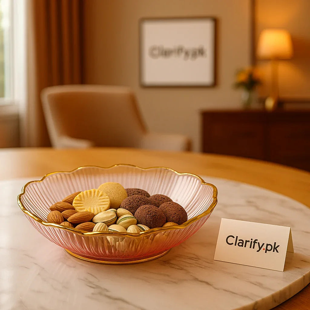 Luxury Acrylic 8 Inch Dish – Elegant Serving Plate - Clarify.pk