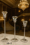 3pcs Crystal Candle Stands – Elegant Home Decor - Clarify.pk