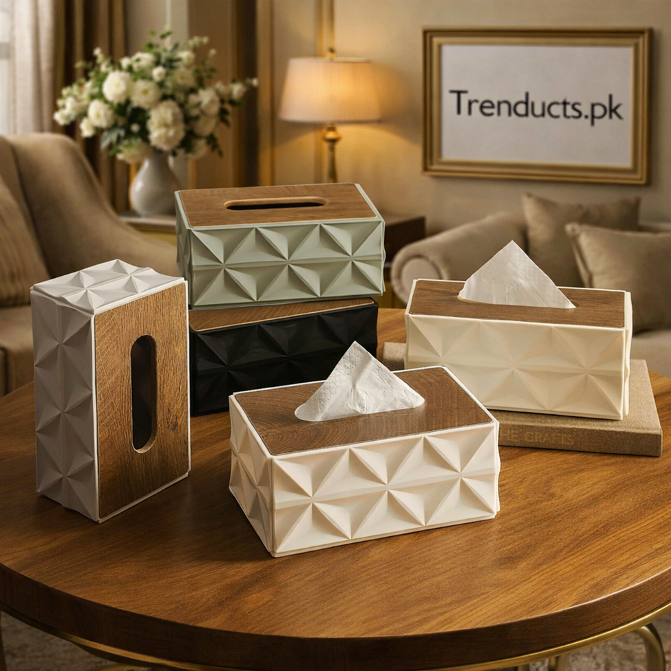 Diamond Prism Tissue Box – Geometric Luxury Edition