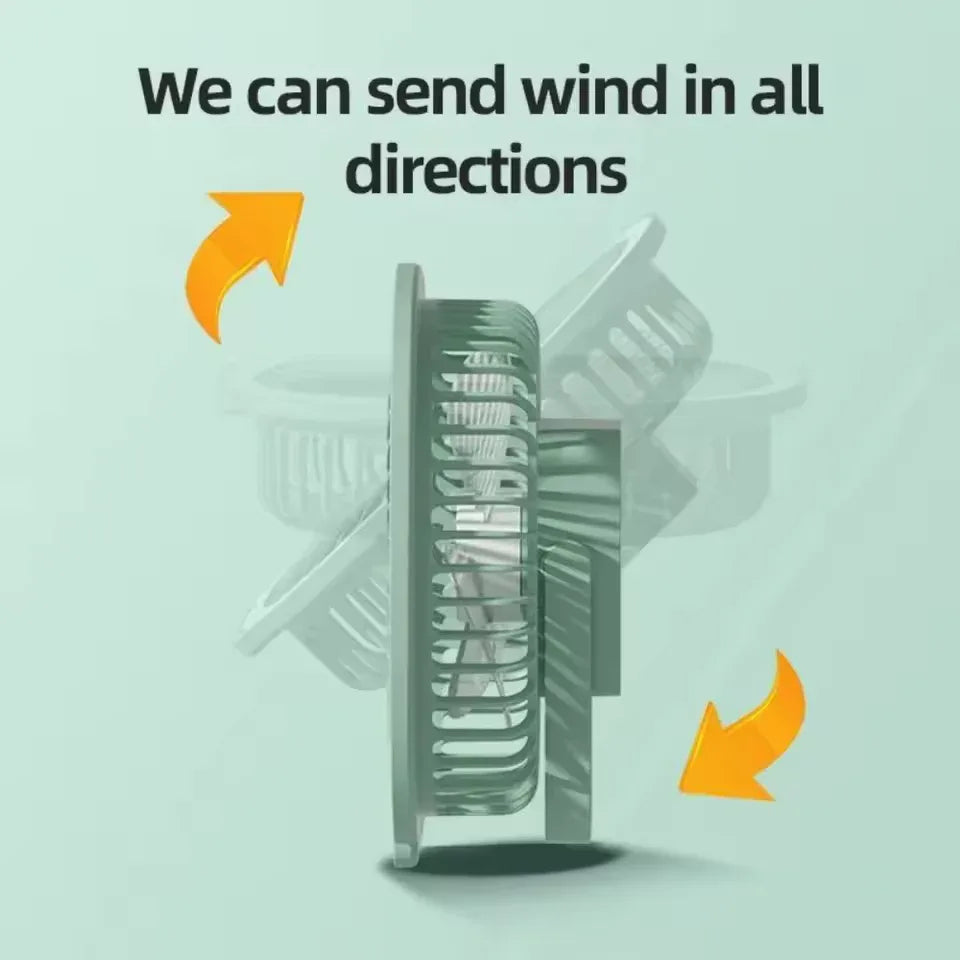 Electric Cooling Fan with Night Light - Desktop Lamp Fan