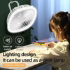 Electric Cooling Fan with Night Light - Desktop Lamp Fan - Clarify.pk