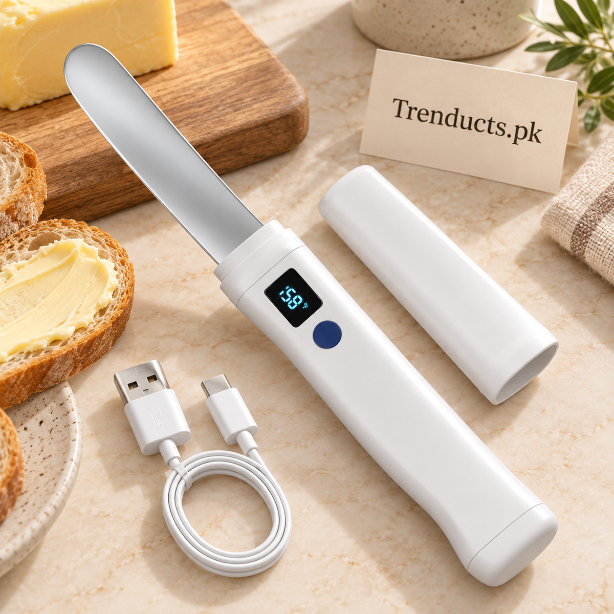 Electric Heated Butter Spreader Knife – USB Rechargeable, Waterproof