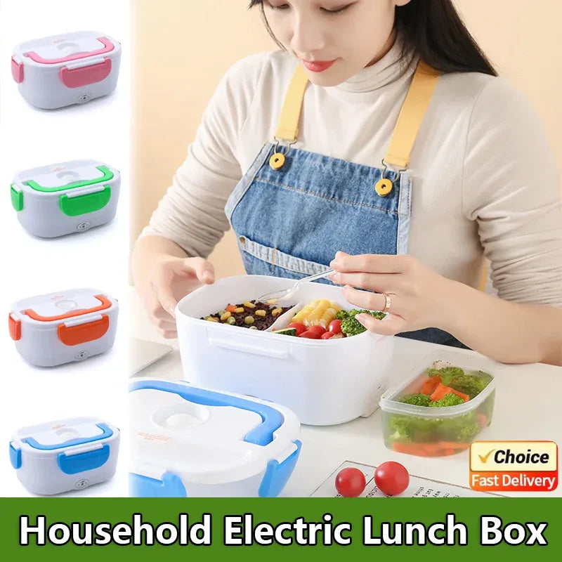 Electric Heated Lunch Box with Portable Handle - Clarify.pk