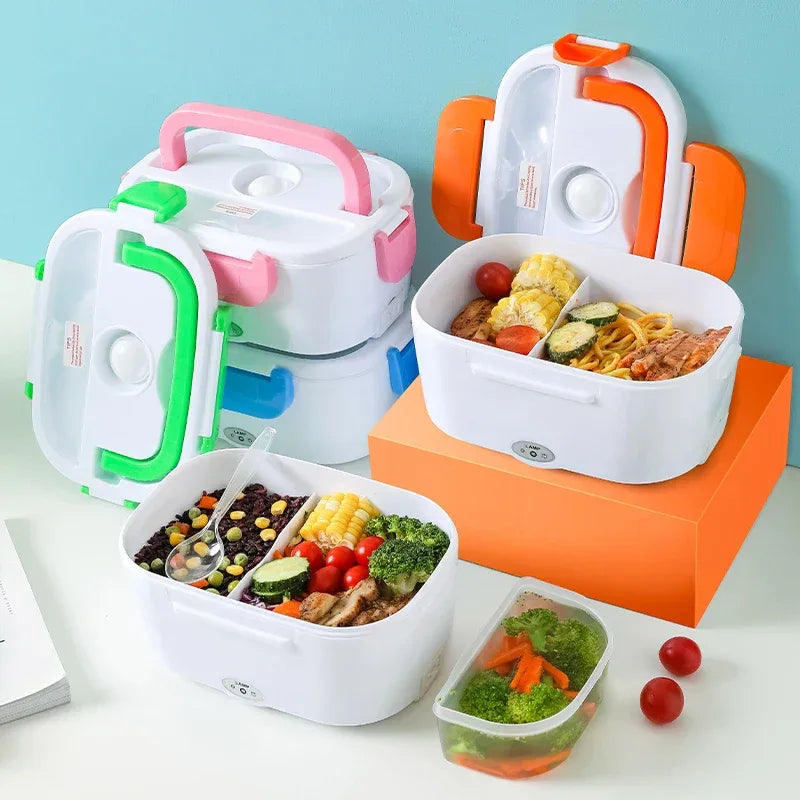 Electric Heated Lunch Box with Portable Handle - Clarify.pk