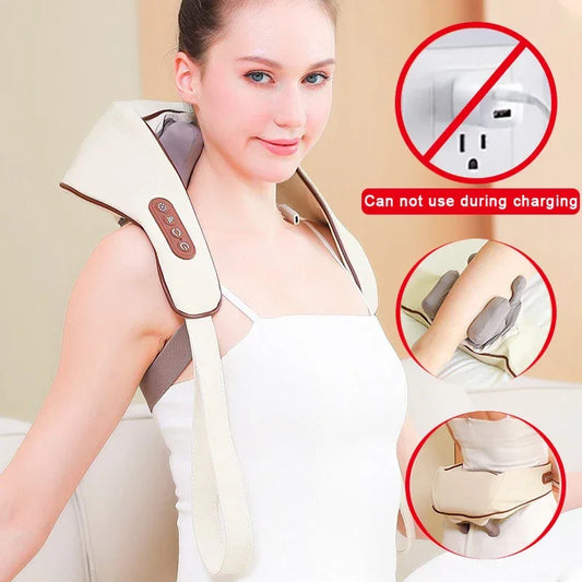 Electric Neck and Shoulder Massager with Shiatsu Pain Relief