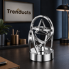 Silver Gyroscopic Orbital Desk Sculpture