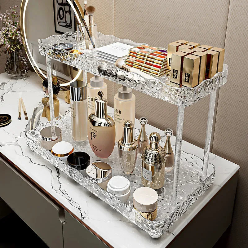 Luxury Clear Bathroom Organizer Shelves