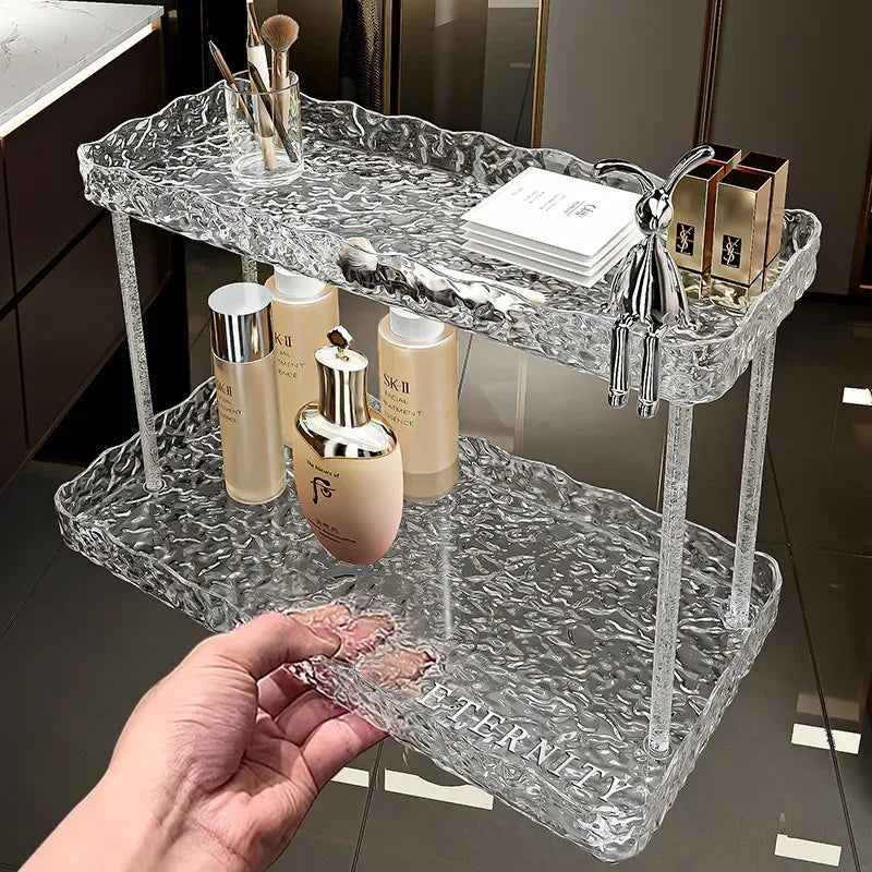 Luxury Clear Bathroom Organizer Shelves