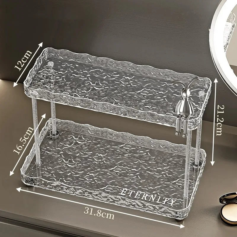 Luxury Clear Bathroom Organizer Shelves