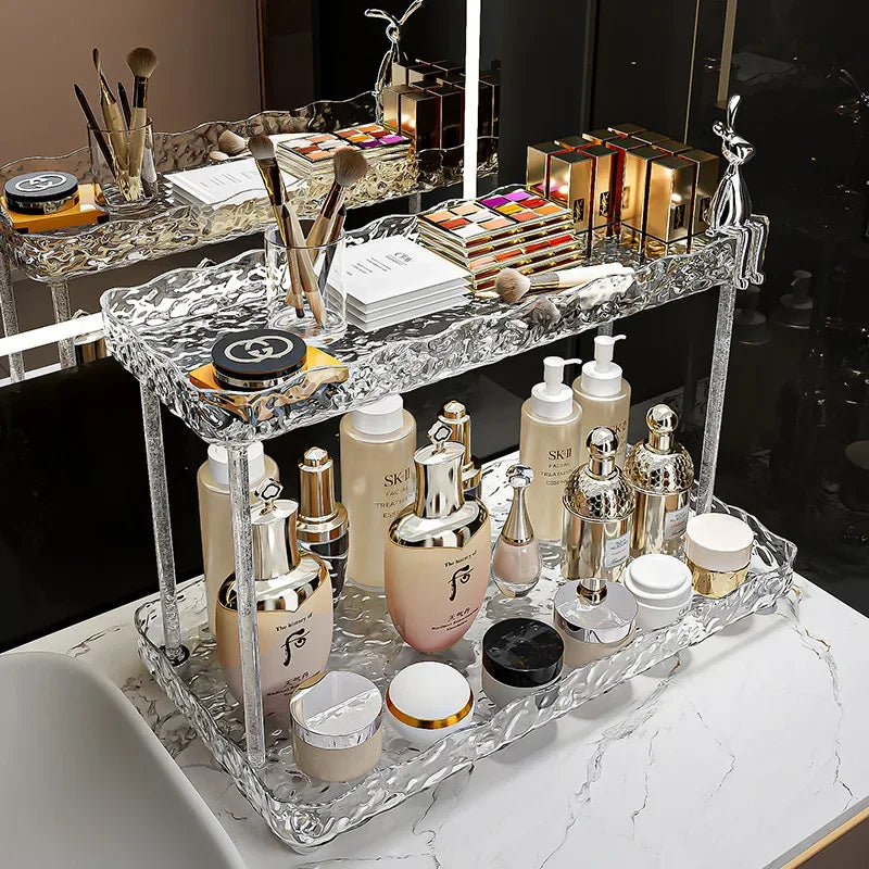 Luxury Clear Bathroom Organizer Shelves
