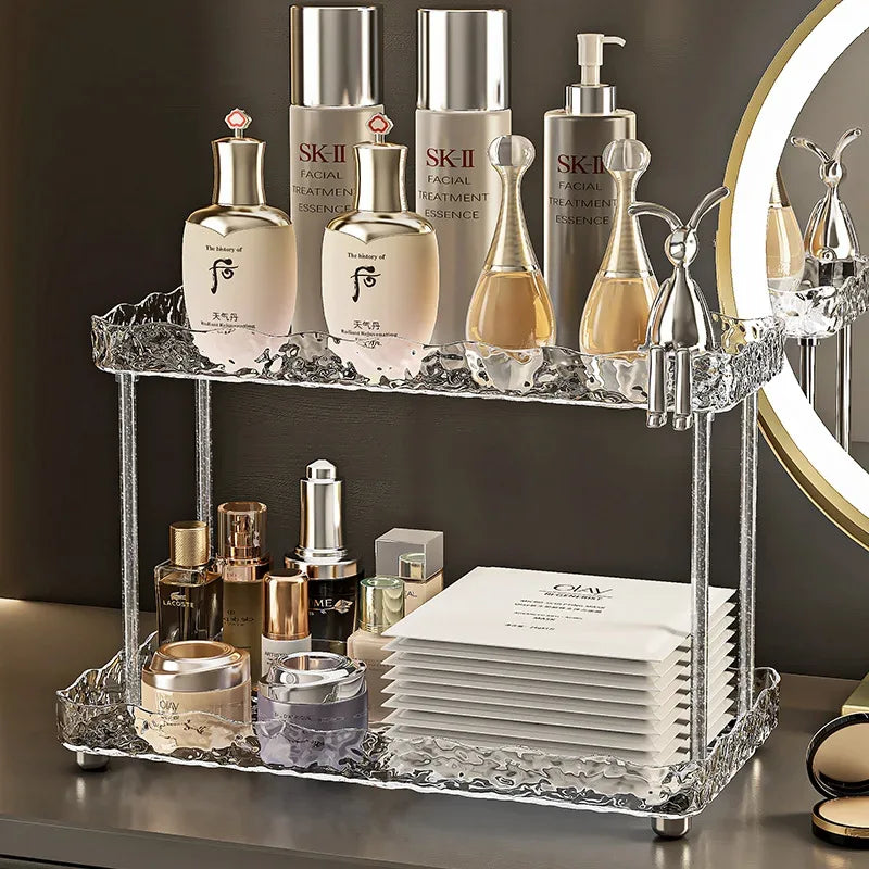 Luxury Clear Bathroom Organizer Shelves