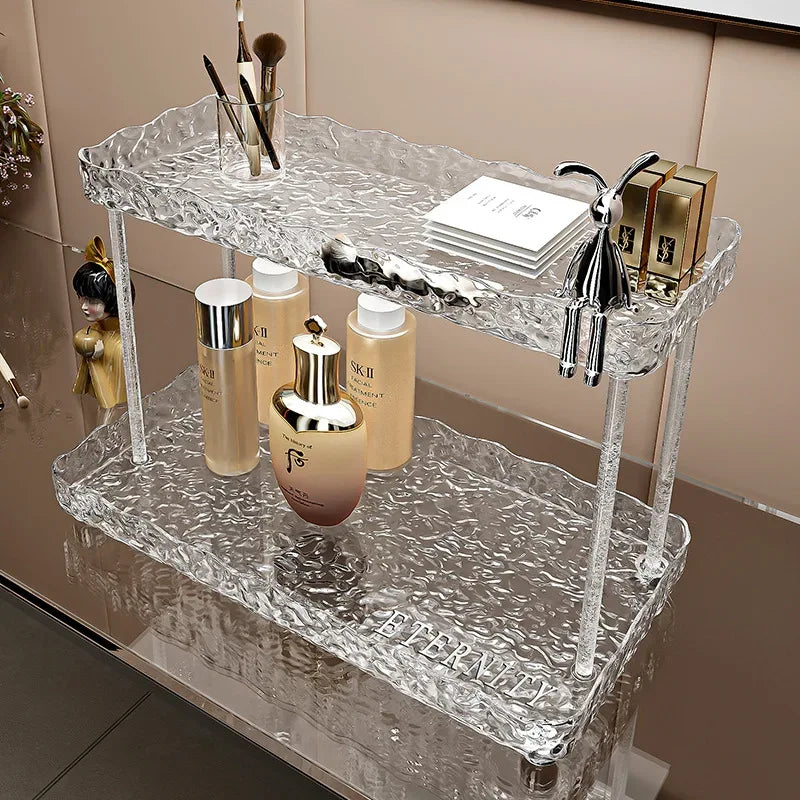 Luxury Clear Bathroom Organizer Shelves