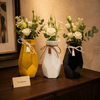 Geometric Ribbon-Tie Decorative Flower Vase