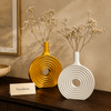 Concentric Circle Sculptural Flower Vase