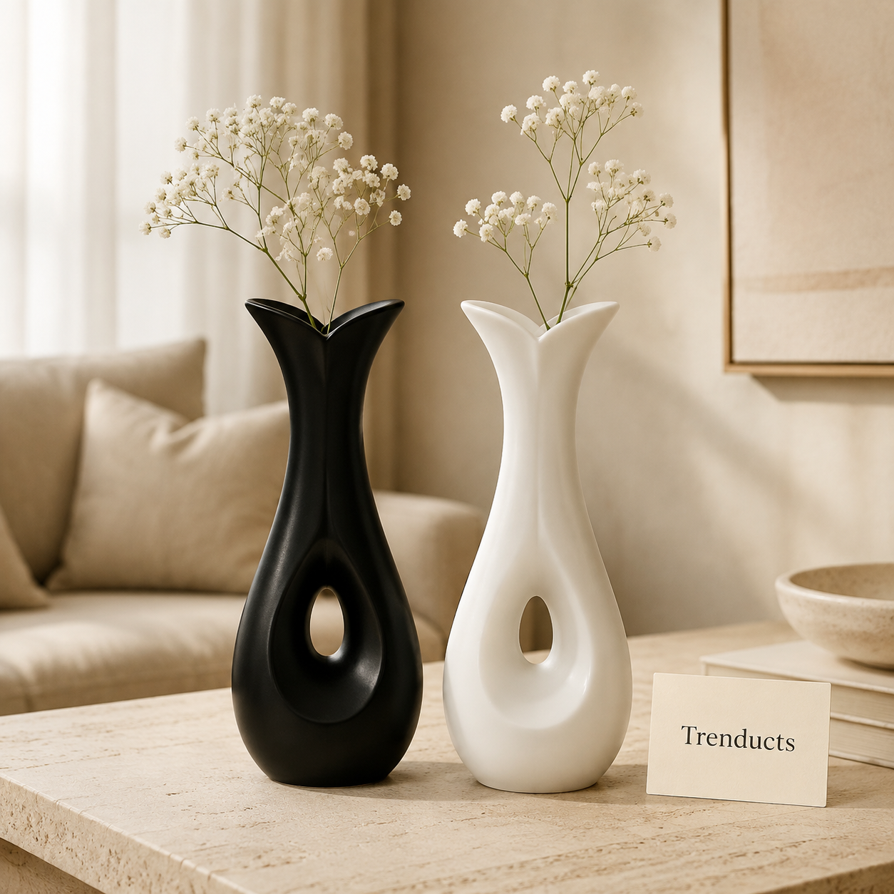 Teardrop Cutout Decorative Flower Vase