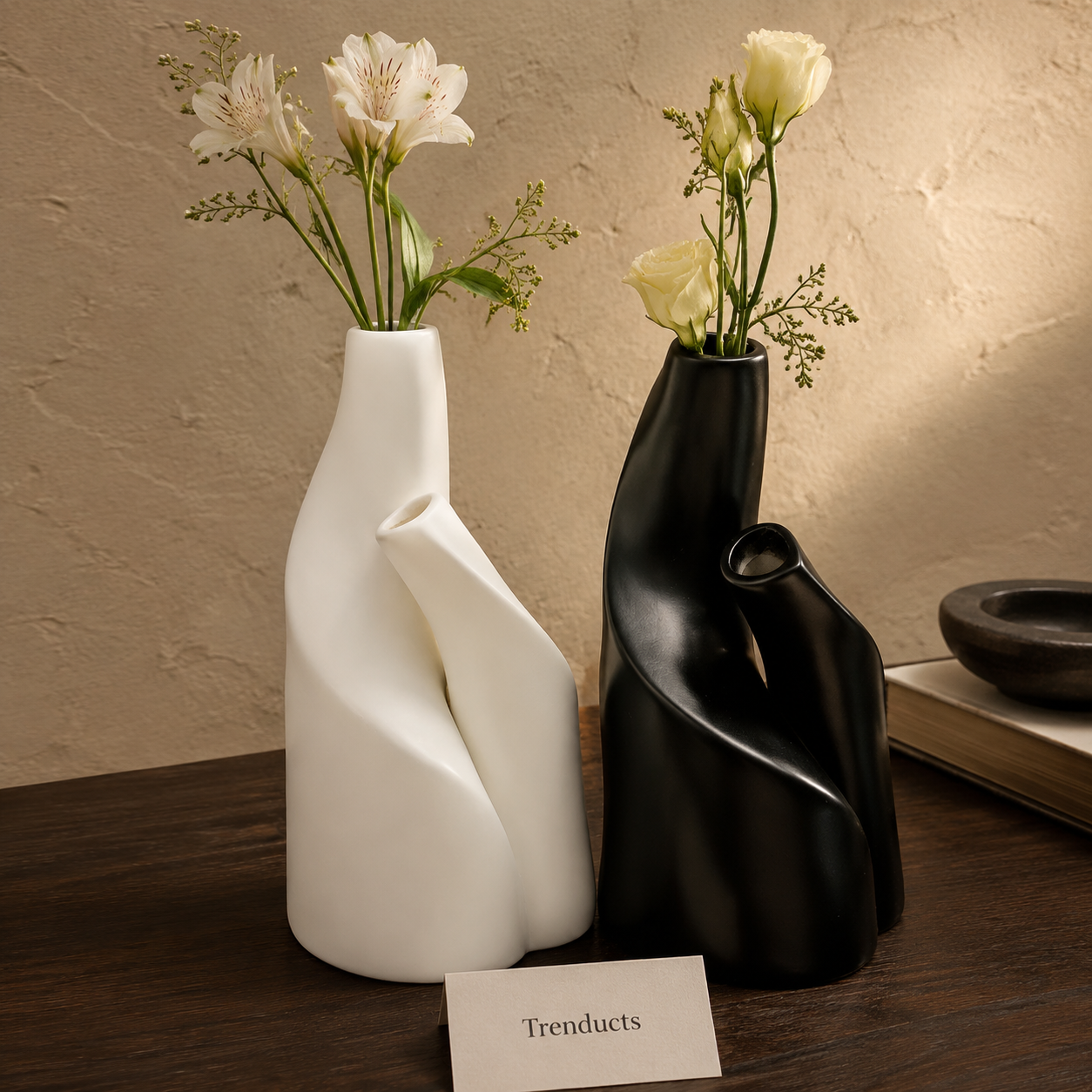 Abstract Curved Decorative Vase