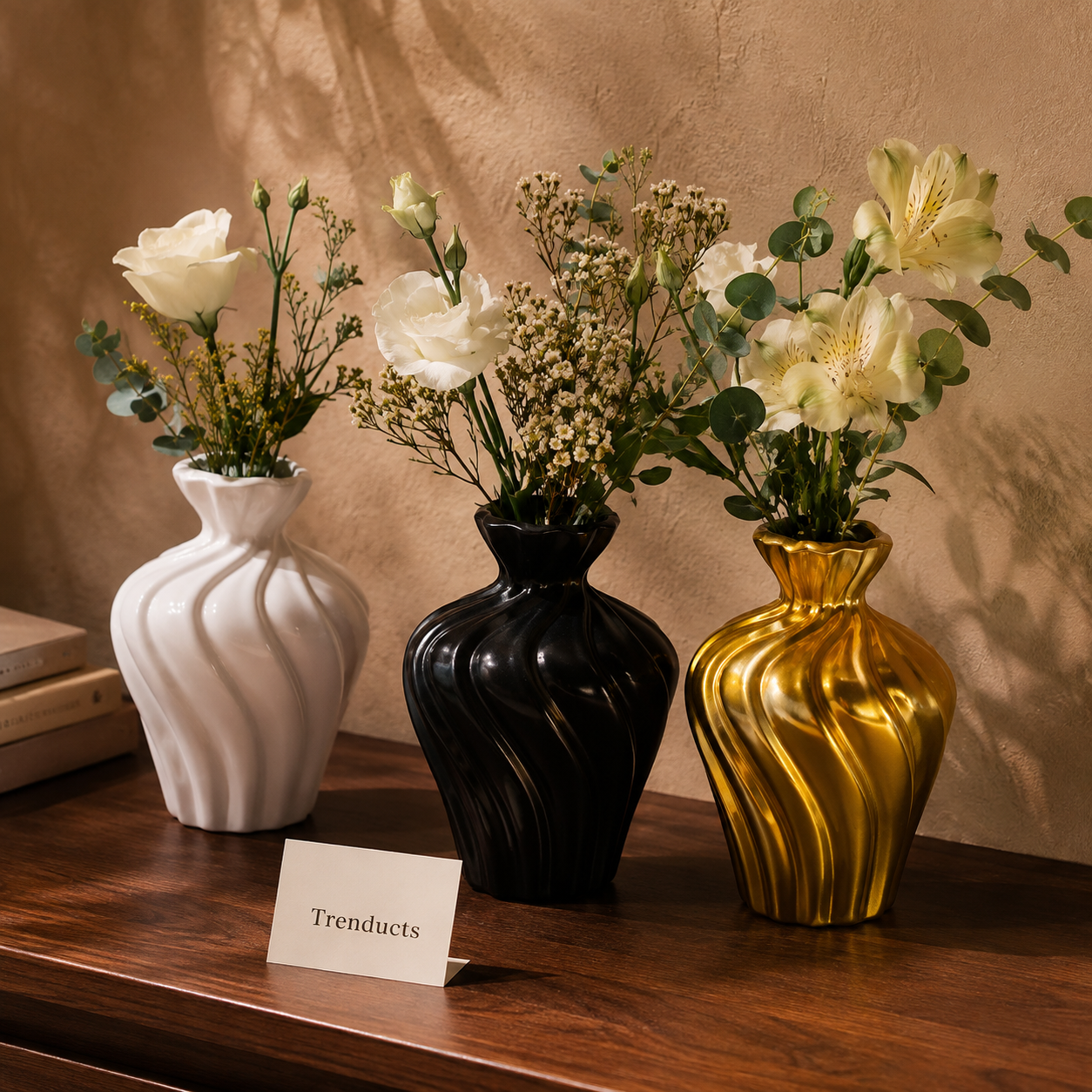 Wavy Pleated Decorative Flower Vase