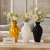 Fluted Swirl Decorative Flower Vase