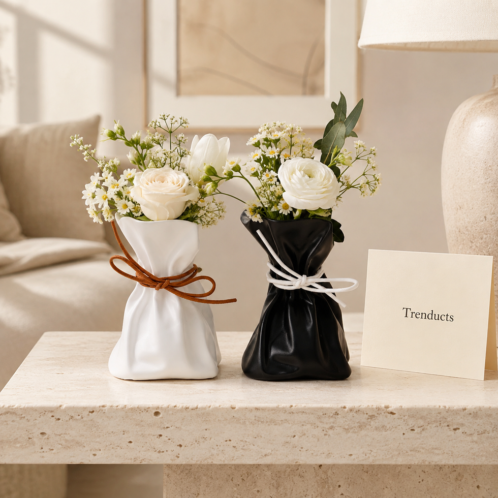 Bow-Tie Sack-Shape Decorative Flower Vase