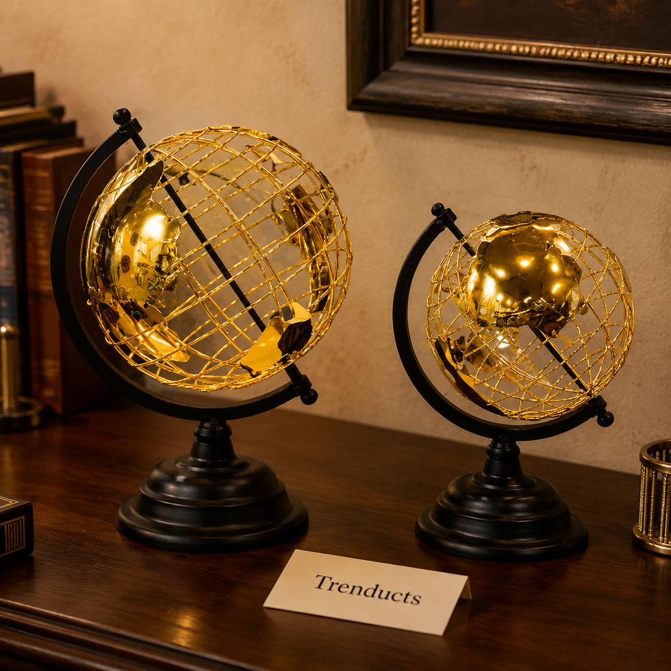 Luxury Golden Armillary World Globe