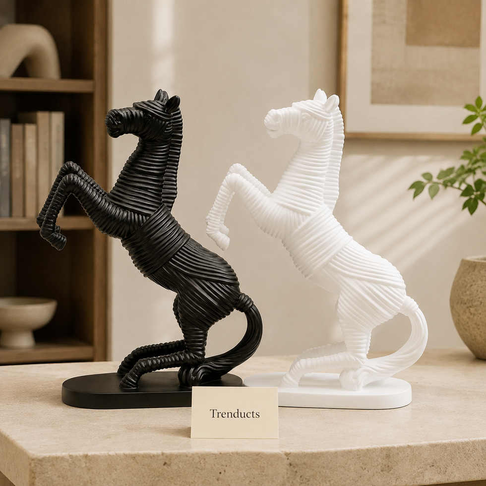 Majestic Rearing Horse Fiber Showpiece