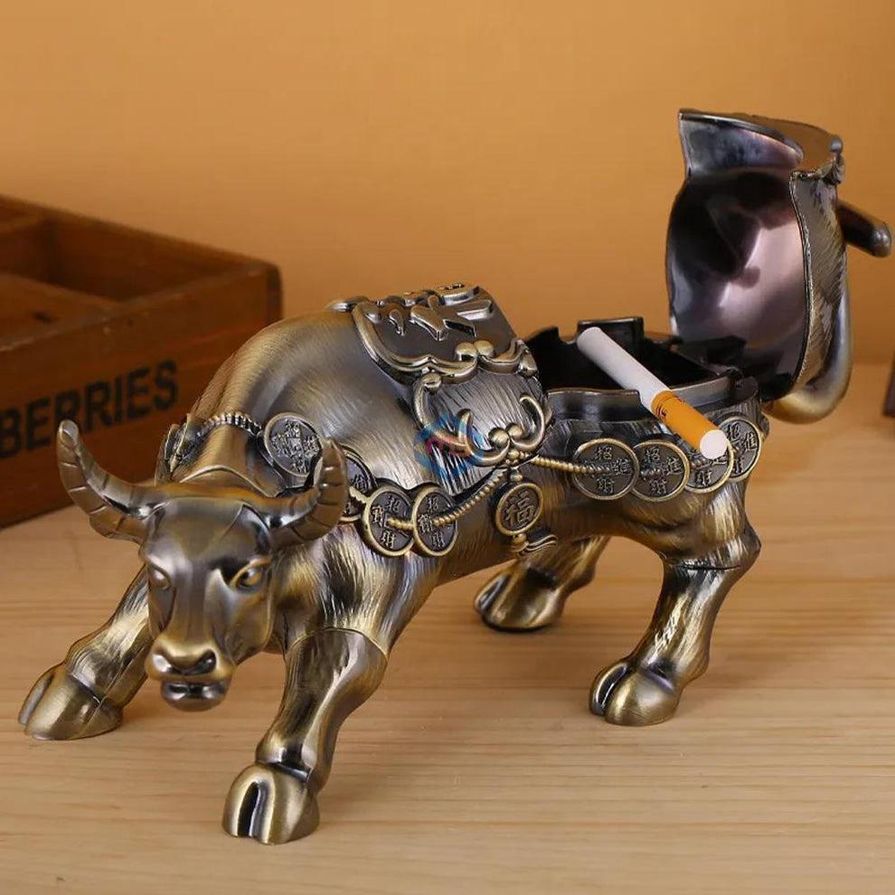 Metal Bull Ashtray – Creative Desktop Smoking Accessory - Clarify.pk