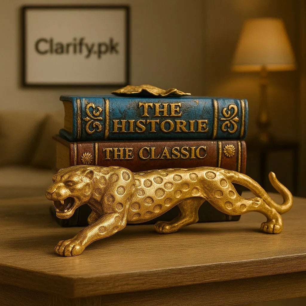 Golden Leopard Showpiece – Small Luxury Figurine - Clarify.pk