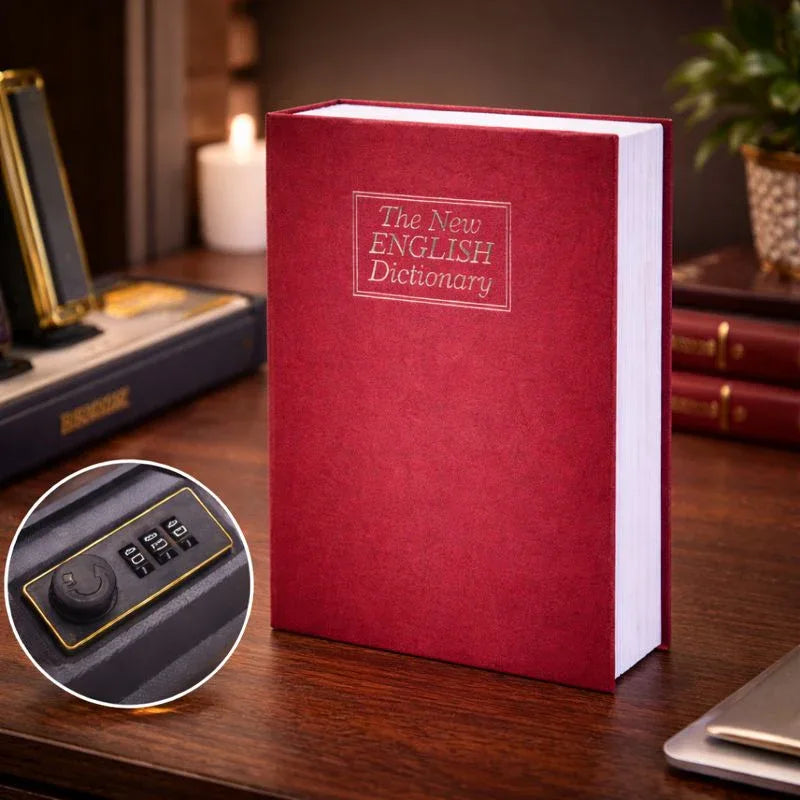 Luxury Dictionary Book-Style Hidden Safe Locker with Combination Lock - Clarify.pk