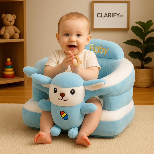 Blue Sheep 360° Baby Support Sofa – Plush Seater - Clarify.pk