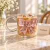 Aesthetic Bow Glass Mug – Coquette Drinkware