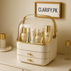 Makeup Organizer Storage Box with Cover & Drawers (Random Color) - Clarify.pk