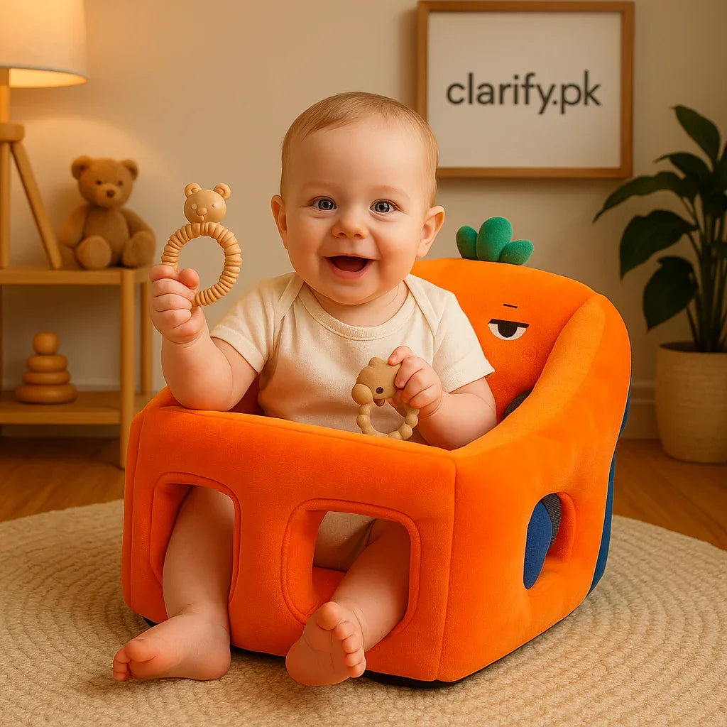 Premium Baby Support Seat – Orange Carrot Edition - Clarify.pk